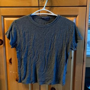 Soft grey crop T-shirt